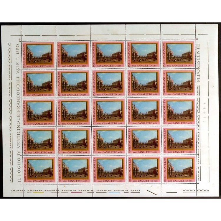 ITALY 1968 Bicentenary Canaletto 1 full sheet MNH**