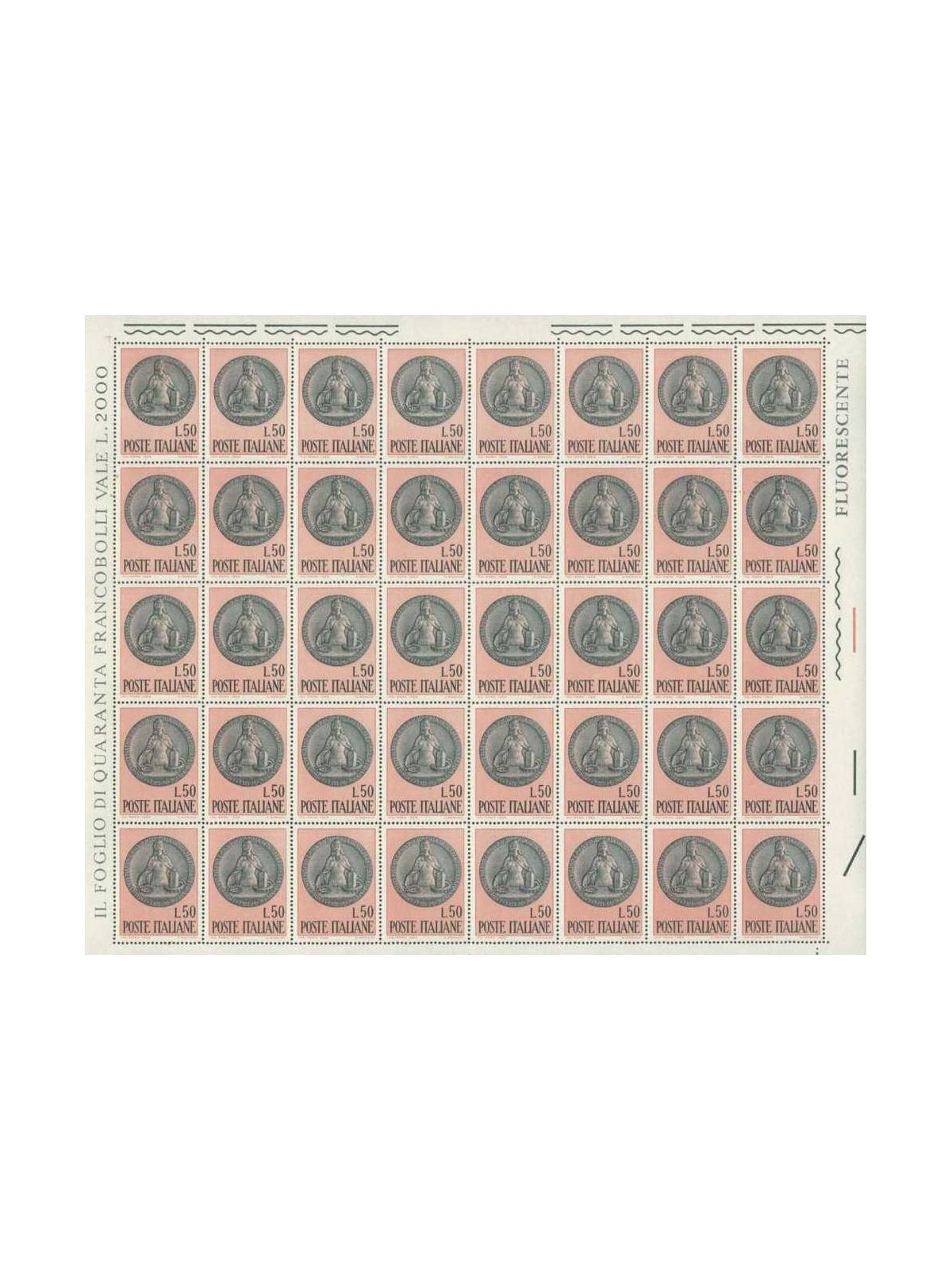ITALIA 1969 Ragioneria generale dello stato 1 foglio intero MNH**