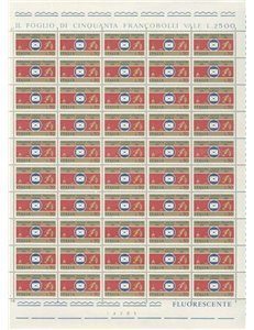 ITALY 1969 Federation of Philatelic Societies 1 full sheet MNH**