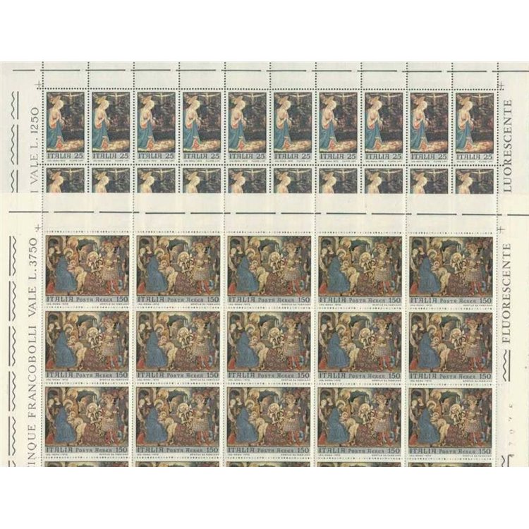 ITALIA 1970 Natale 2 fogli interi MNH**