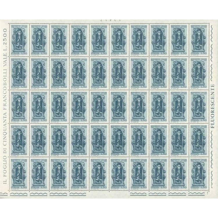 ITALY 1971 Benvenuto Cellini 1 full sheet MNH**
