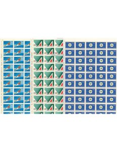 ITALY 1971 Alitalia Anniversary 3 full sheets MNH**