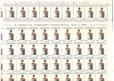 ITALIA 1971 Risparmio postale 2 fogli interi MNH**