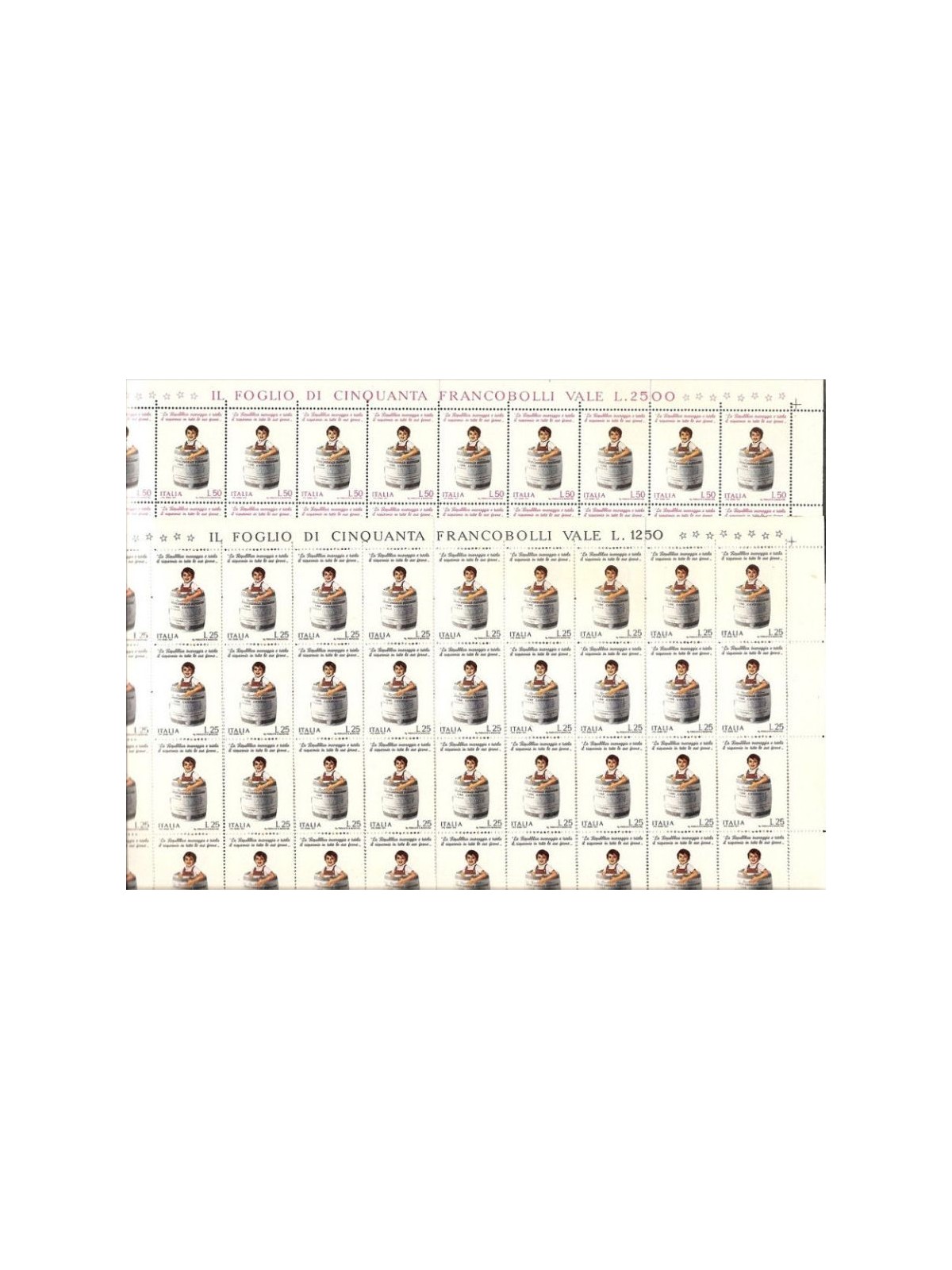 ITALY 1971 Postal Savings 2 full sheets MNH**