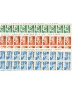 ITALIA 1972 Fiera di Milano 3 fogli interi MNH**