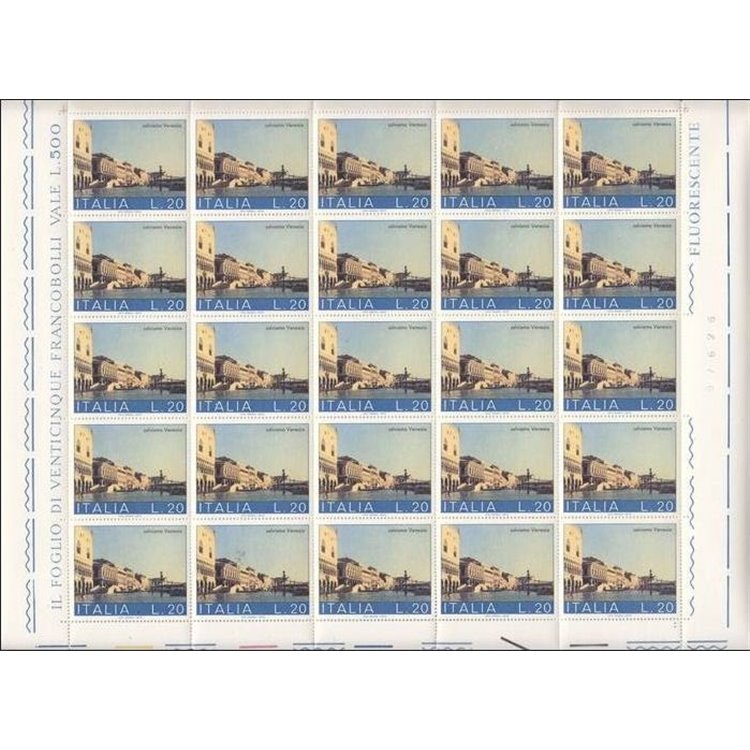 ITALIA 1973 Salviamo Venezia £ 20 1 foglio intero MNH**