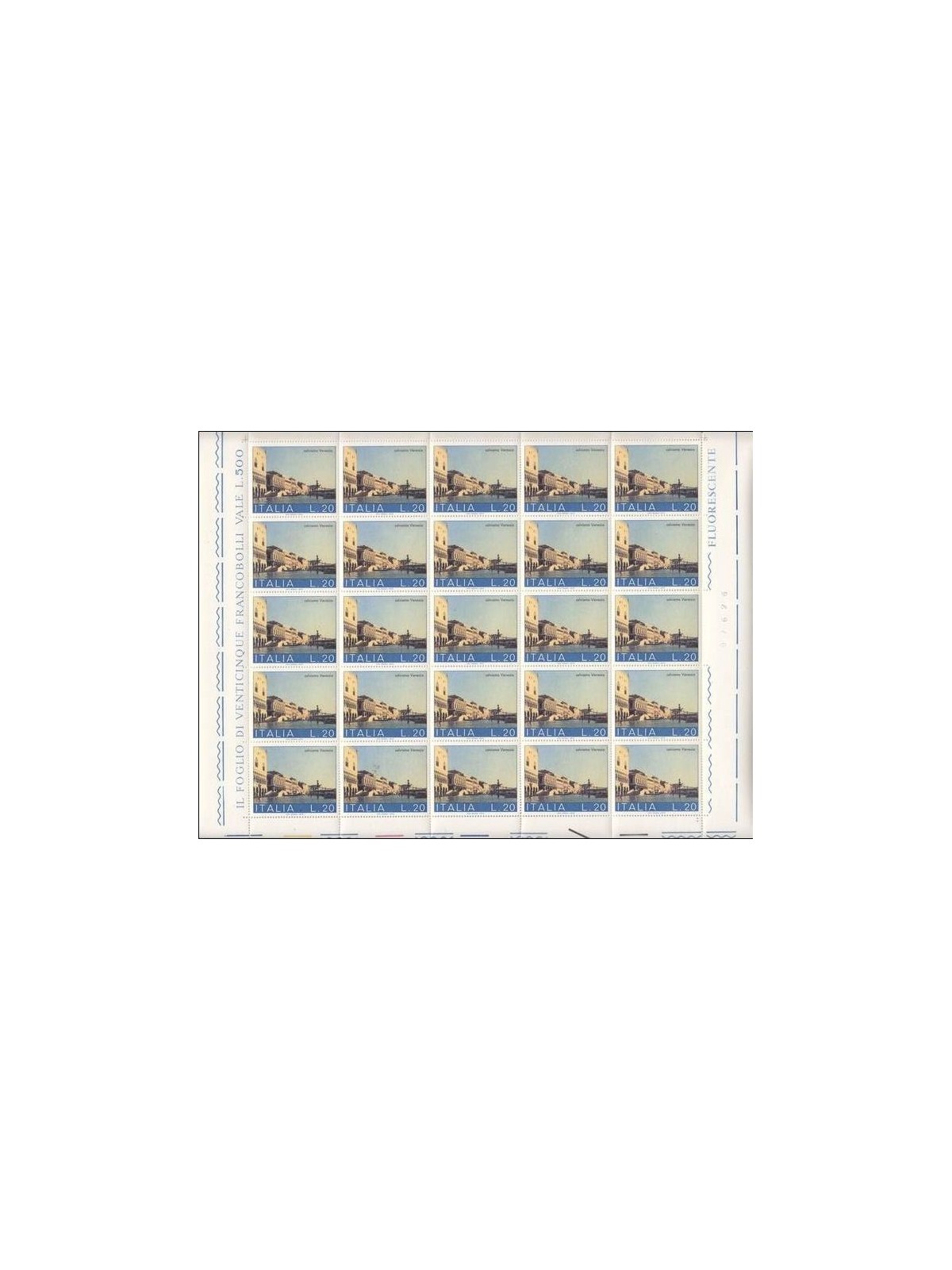 ITALY 1973 Save Venice £20 1 full sheet MNH**