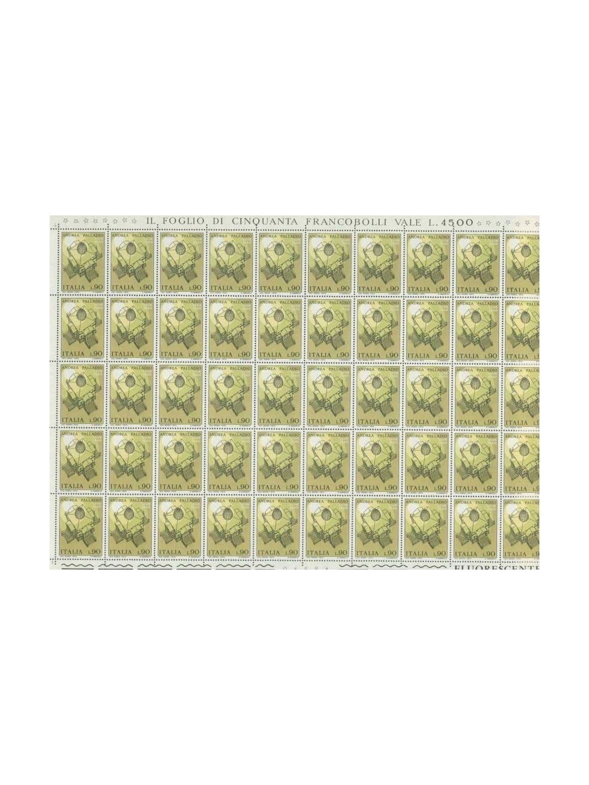 ITALY 1973 Andrea Palladio 1 full sheet MNH**