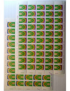 ITALIA 1973 Coppa di baseball 2 fogli interi MNH**