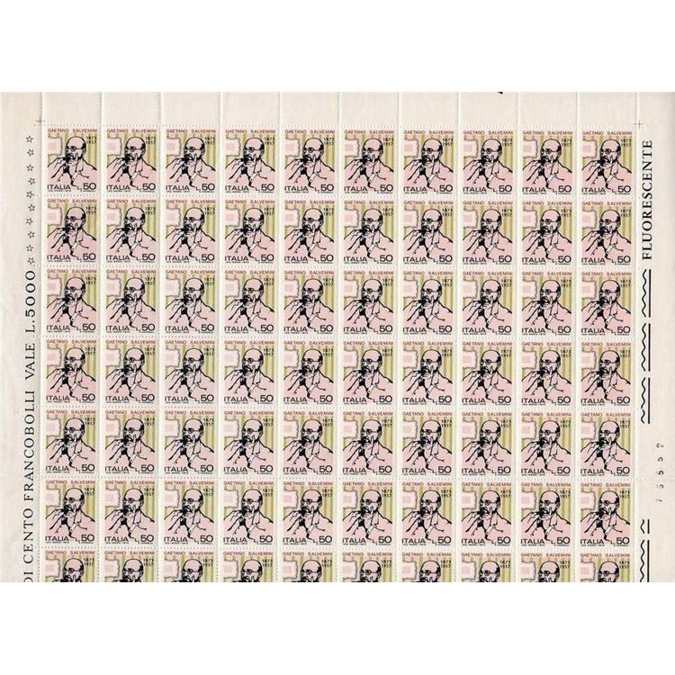 ITALY 1973 Gaetano Salvemini 1 full sheet MNH**
