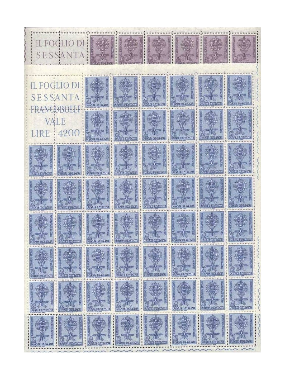 ITALY 1962 Campaign against malaria 2 full sheets MNH**