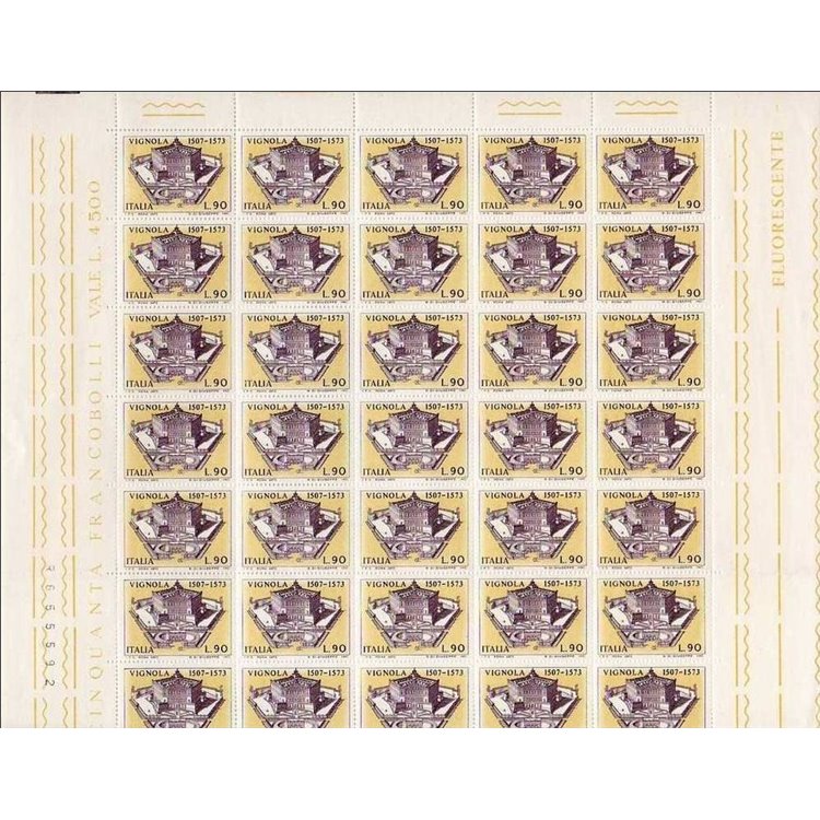 ITALY 1973 Jacopo Barozzi, Vignola 1 full sheet MNH**