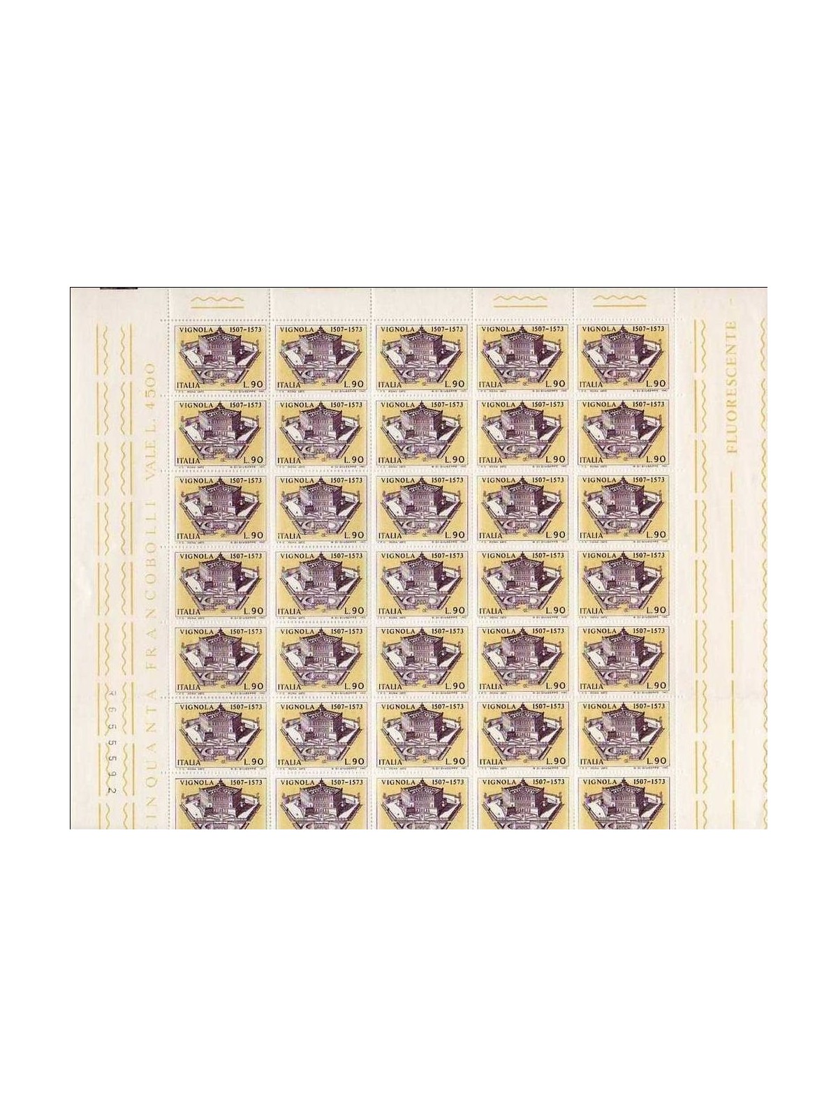 ITALY 1973 Jacopo Barozzi, Vignola 1 full sheet MNH**