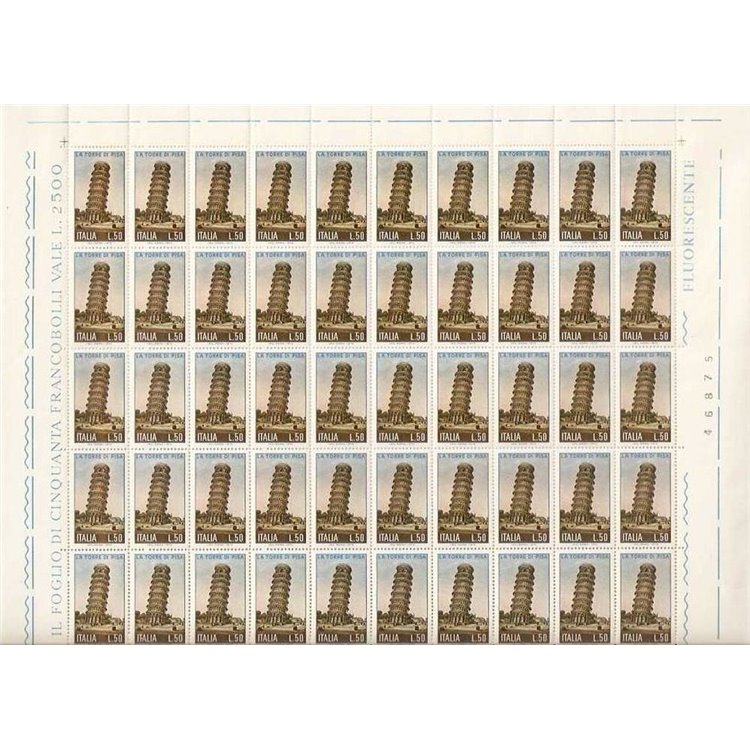ITALY 1973 Leaning Tower of Pisa 1 full sheet MNH**
