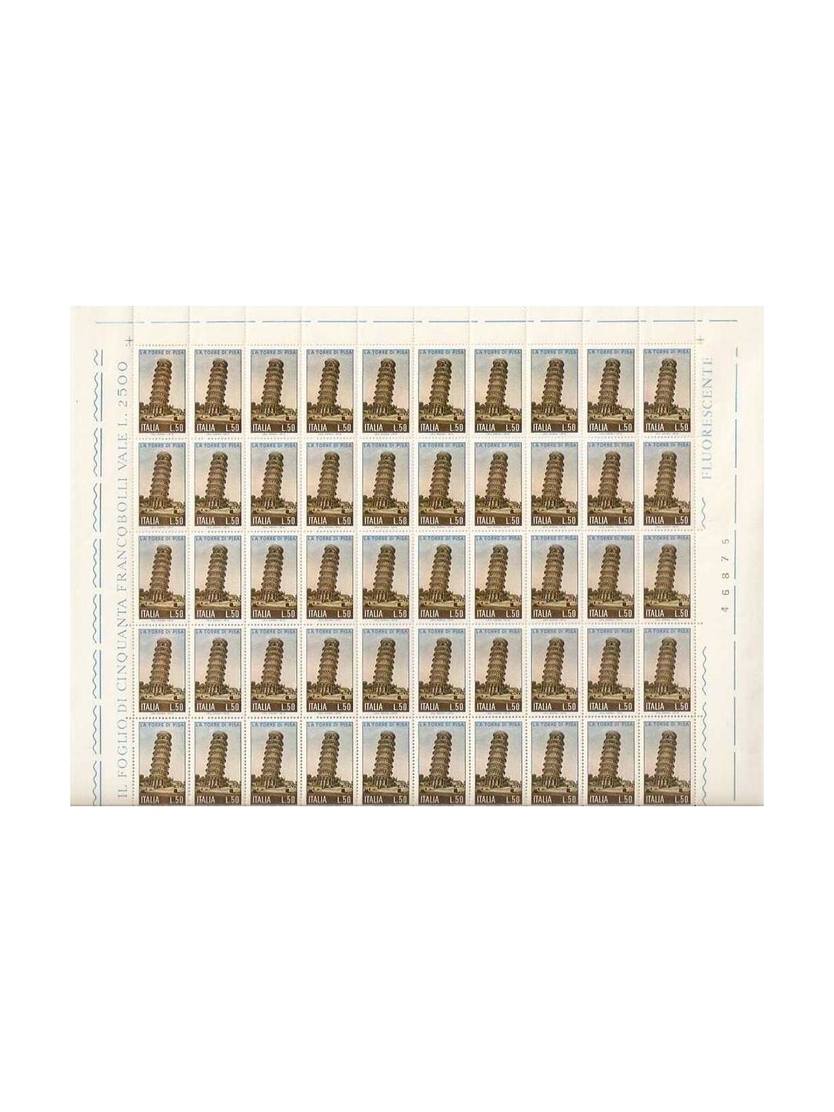ITALIA 1973 Torre di Pisa 1 foglio intero MNH**