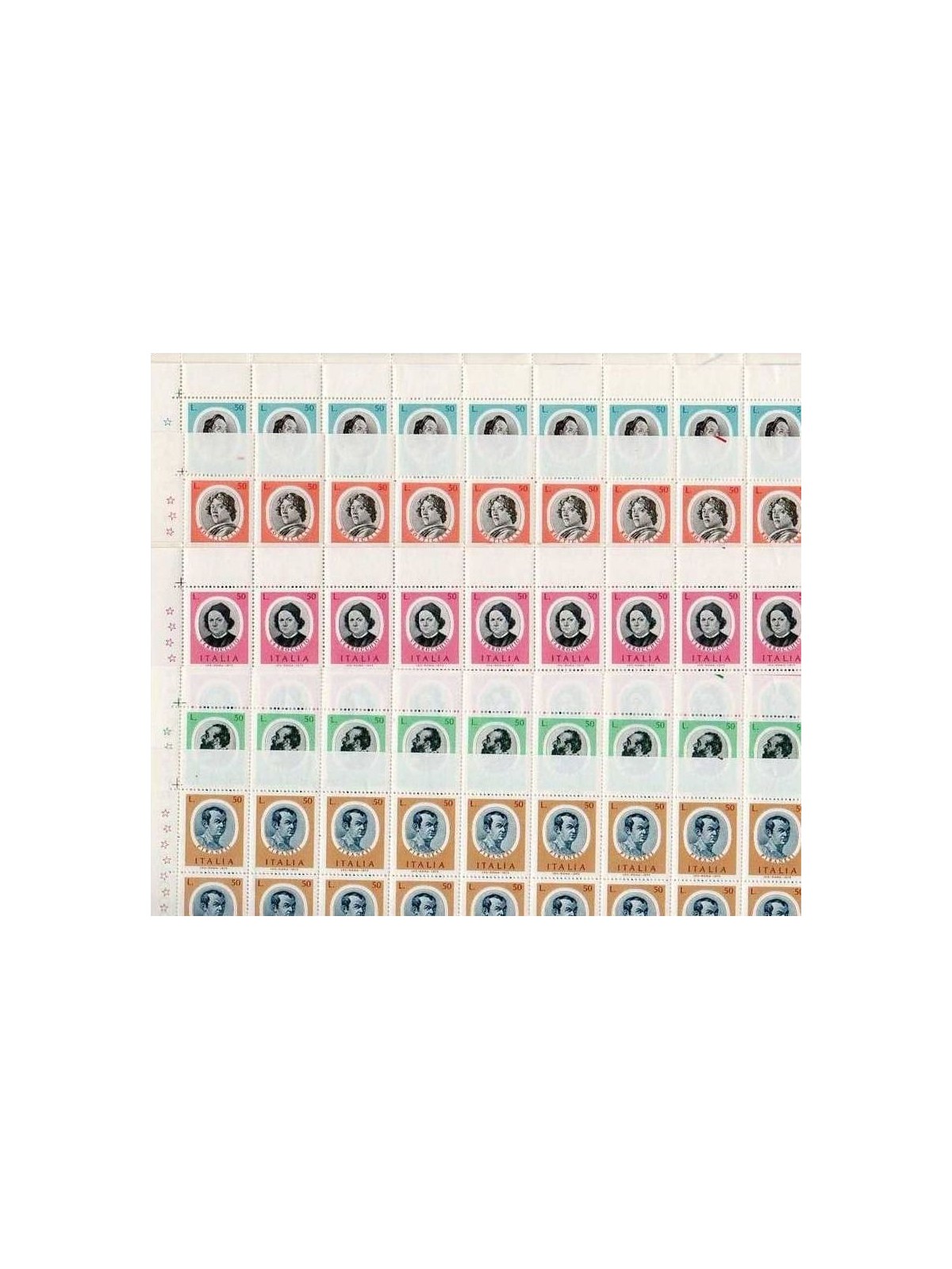 ITALY 1973 Illustrious Men 5 full sheets MNH**