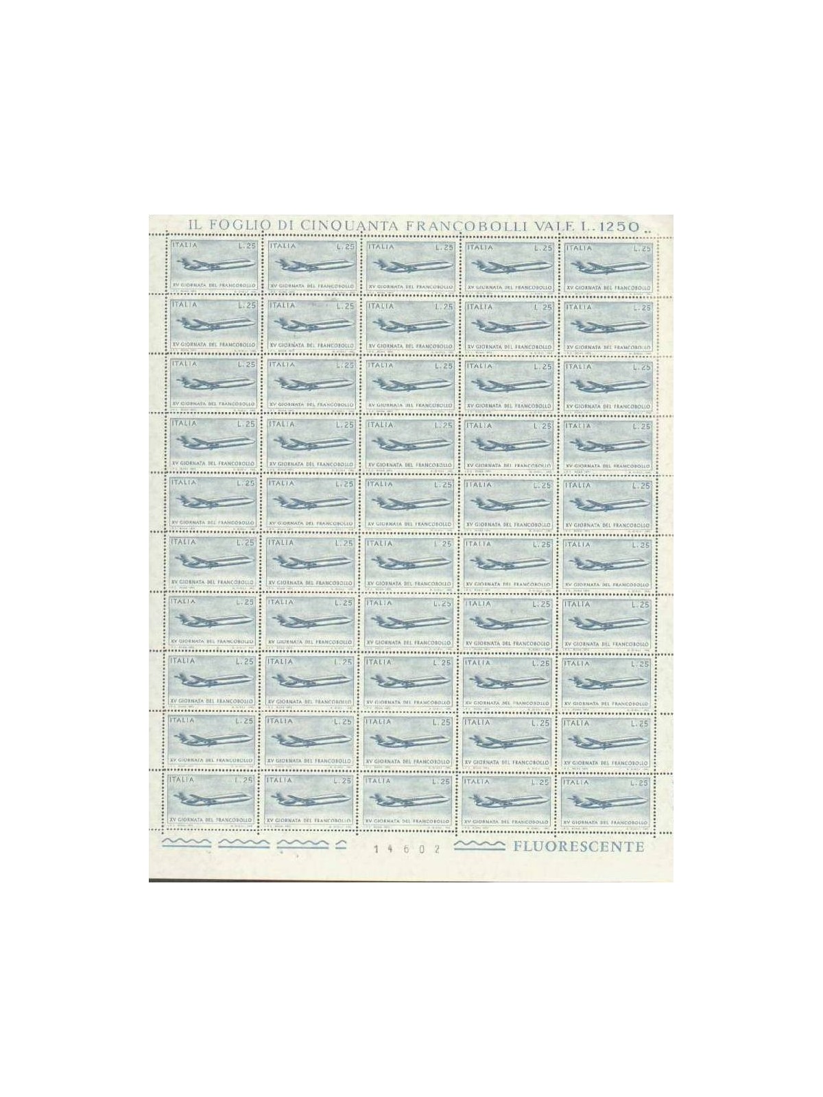 ITALIA 1973 Giornata del francobollo 1 foglio intero MNH**