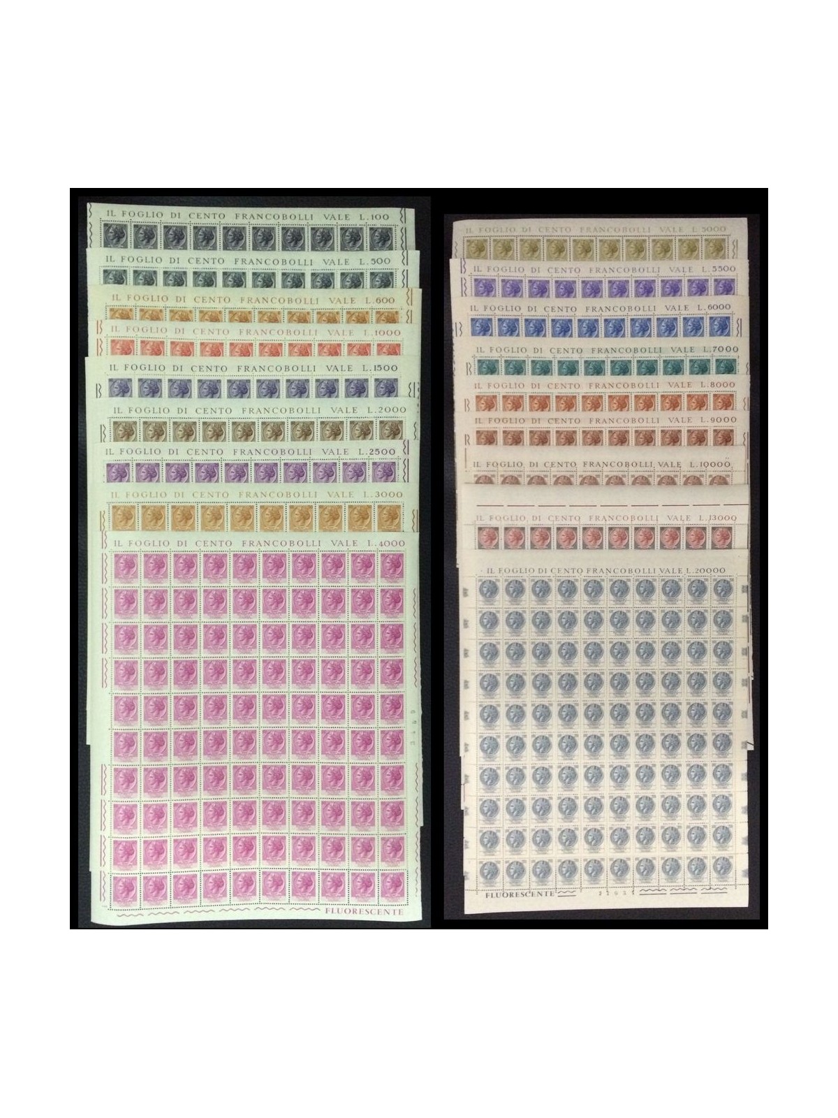 ITALY 1968 Siracusana 18 full sheets MNH**
