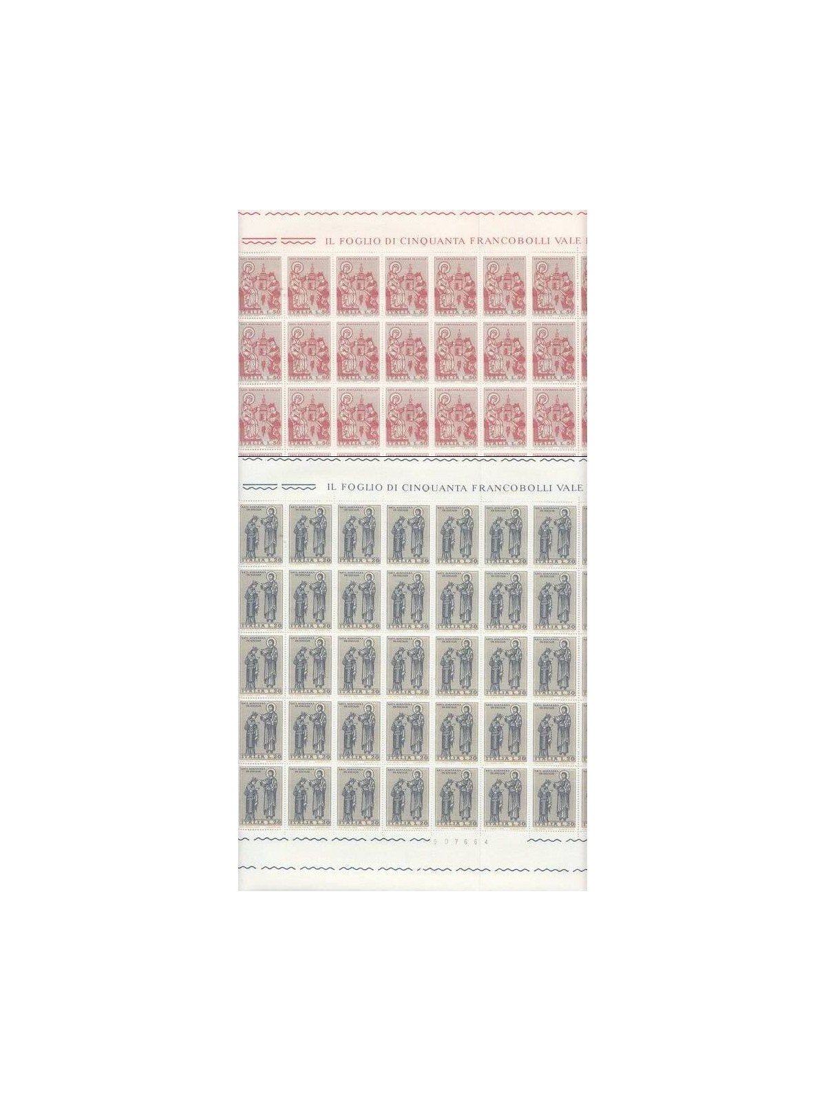ITALIA 1974 Arte normanna in Sicilia 2 fogli interi MNH**