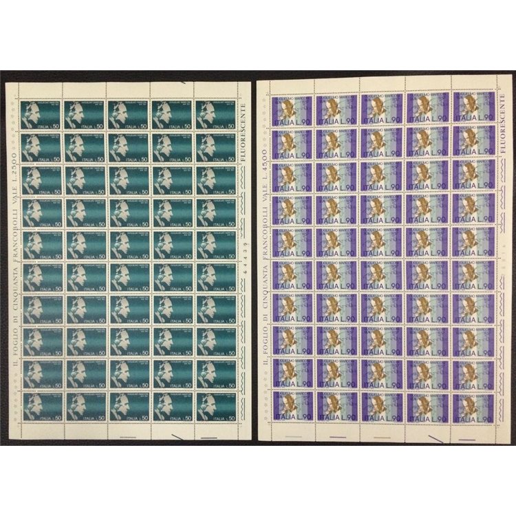 ITALY 1974 Guglielmo Marconi 2 full sheets MNH**