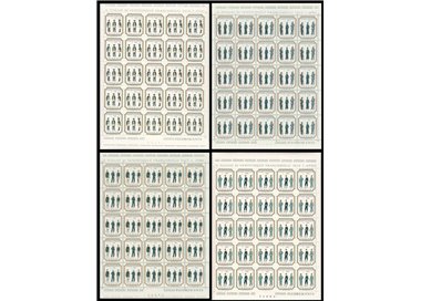 ITALY 1974 Guardia di Finanza 4 full sheets MNH**