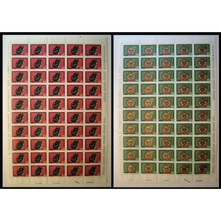 ITALY 1974 National Association of Bersaglieri 2 full sheets MNH**