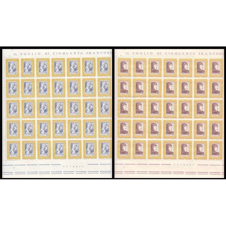 ITALY 1974 Francesco Petrarca 2 full sheets MNH**