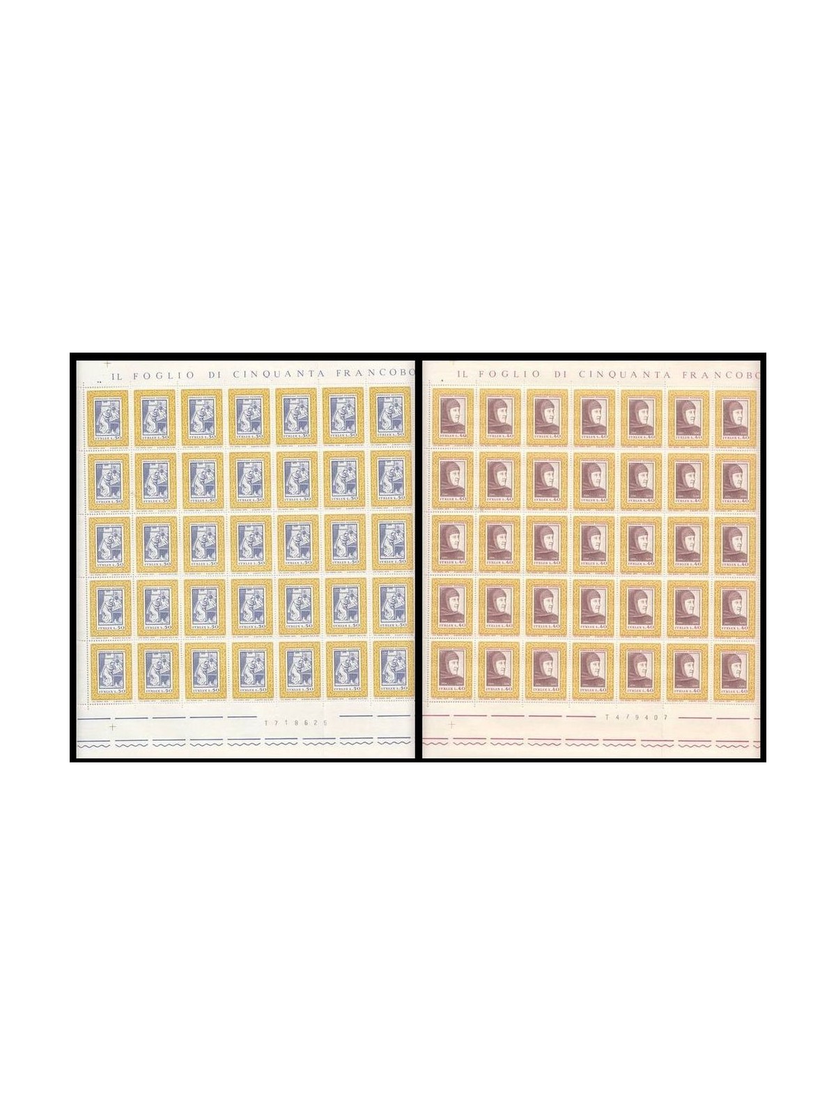 ITALY 1974 Francesco Petrarca 2 full sheets MNH**