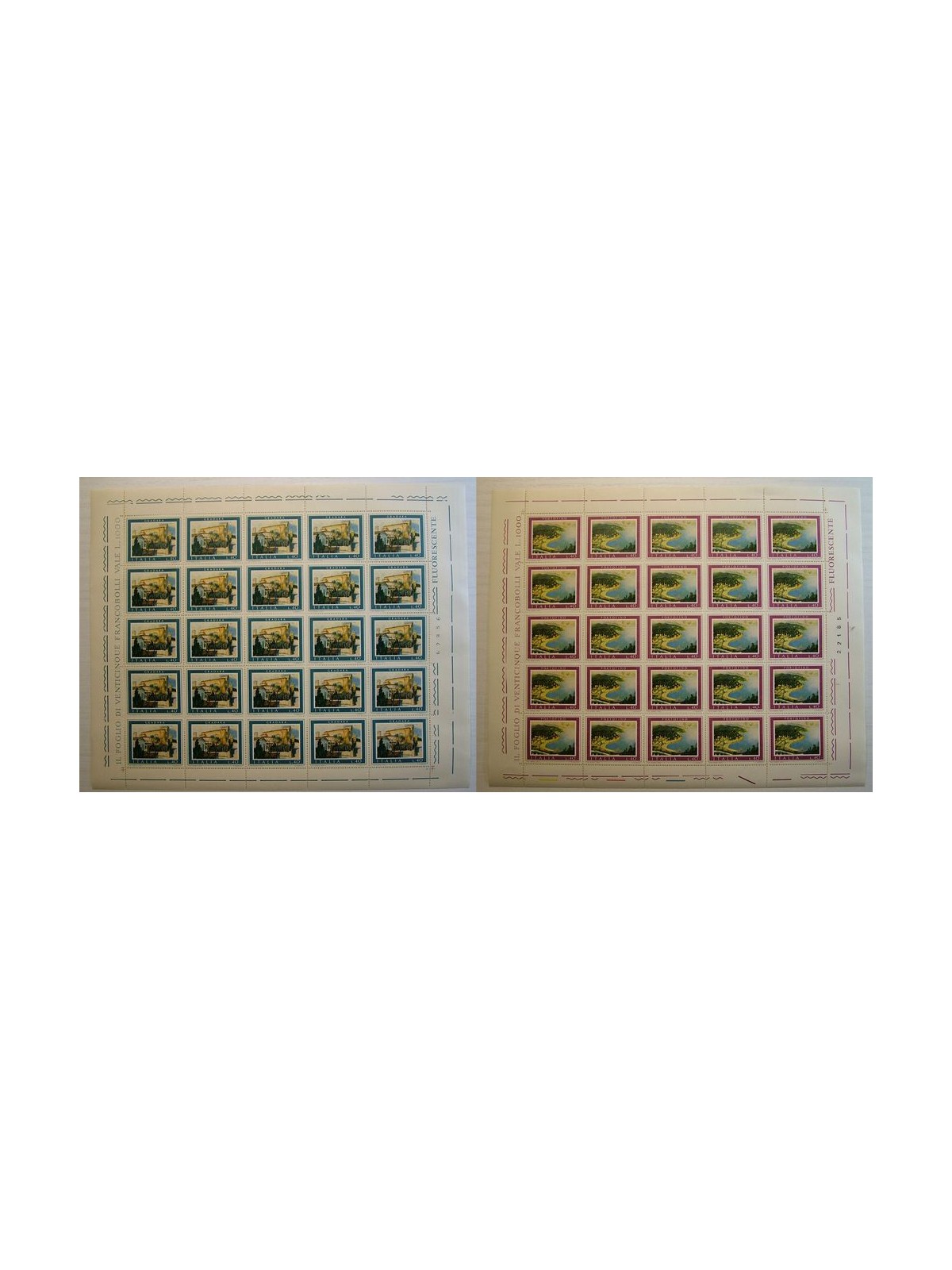 ITALY 1974 Tourism, 1st issue 2 full sheets MNH**