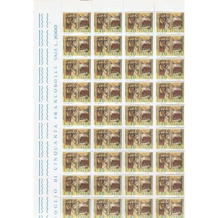 ITALIA 1974 Natale 1 foglio intero MNH**