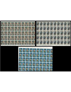 ITALY 1974 Stamp Day 3 full sheets MNH**