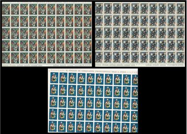 ITALY 1974 Stamp Day 3 full sheets MNH**