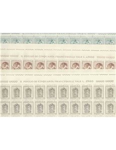 ITALY 1975 Michelangelo Buonarroti 3 full sheets MNH**