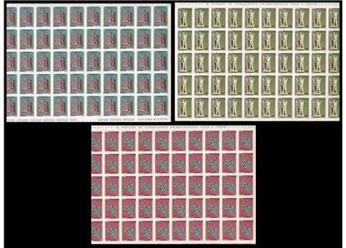ITALY 1975 Anniversary of the Resistance 3 full sheets MNH**