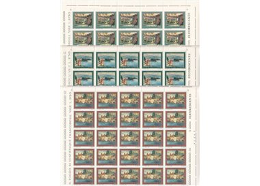 ITALY 1975 Tourism, 2nd issue 3 full sheets MNH**