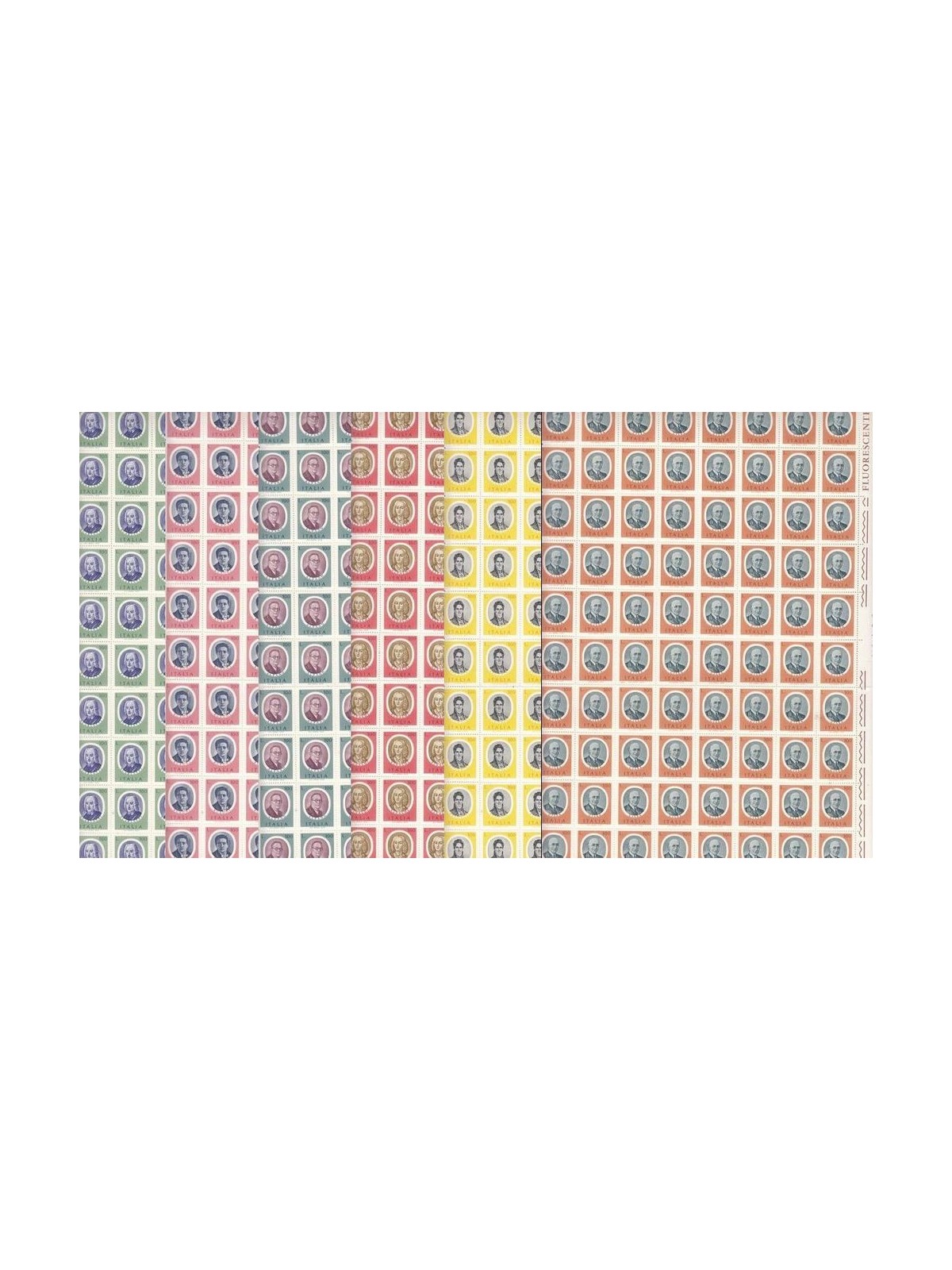 ITALY 1975 Italian artists, illustrious men 6 full sheets MNH**