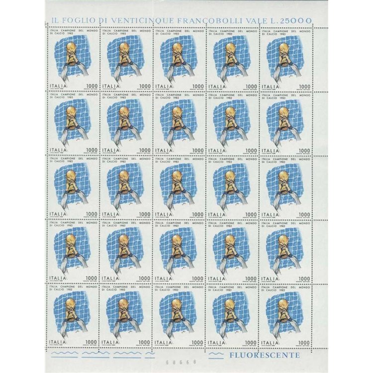 ITALY 1982 World Cup Football Champion, Zoff 1 full sheet MNH**
