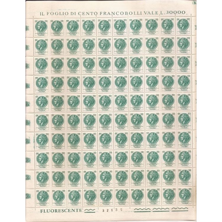 ITALY 1972 Syracuse £300 1 full sheet MNH**