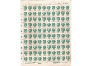 ITALIA 1972 Siracusana £ 300 1 foglio intero MNH**