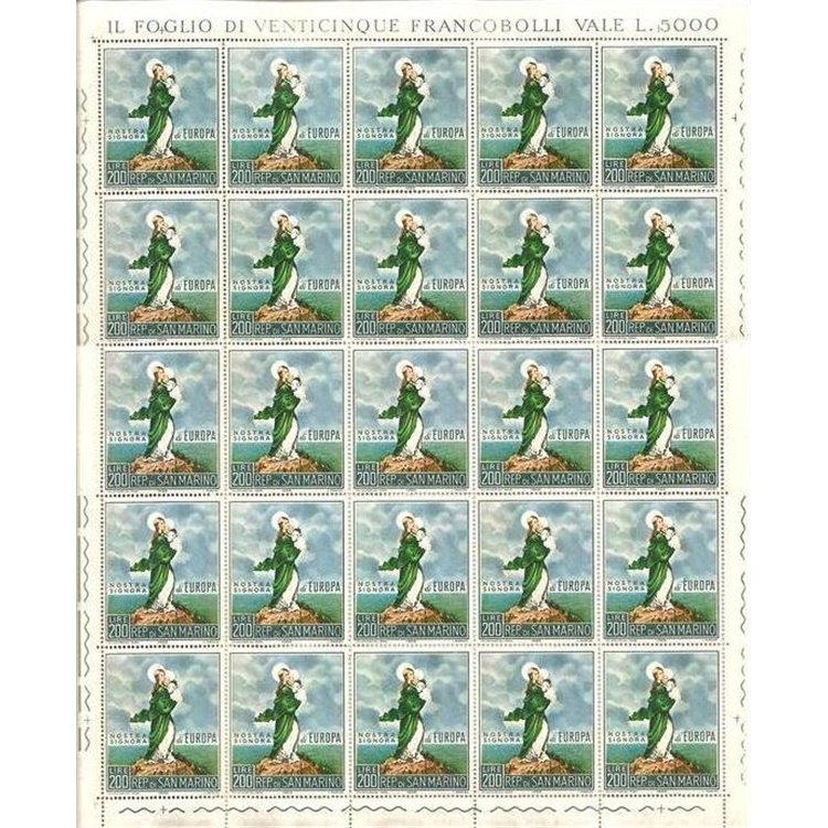 SAN MARINO 1966 Europa 1 foglio intero MNH**