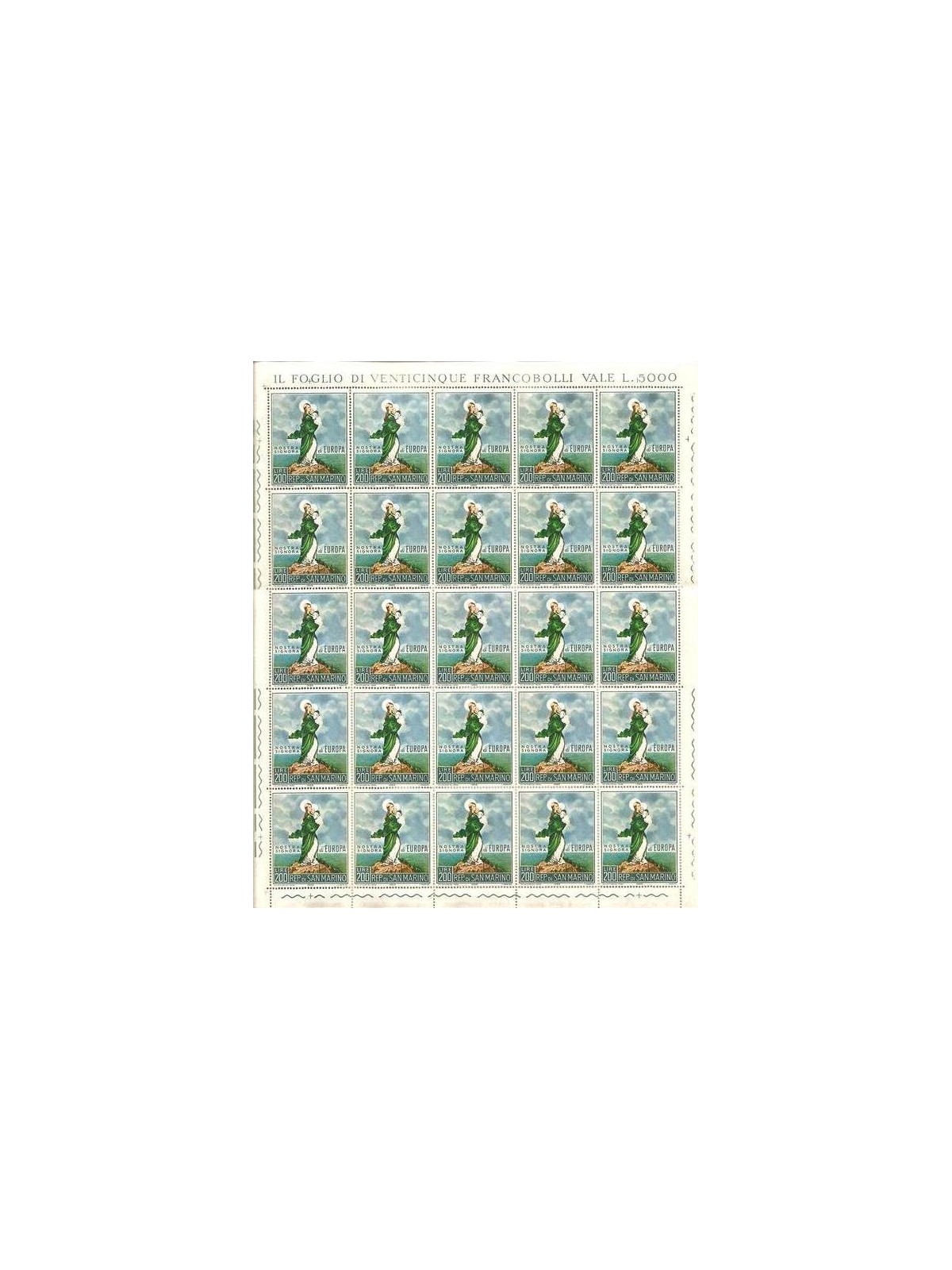 SAN MARINO 1966 Europe 1 full sheet MNH**
