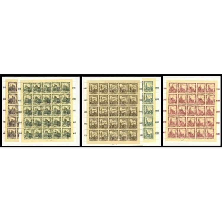 SAN MARINO 1967 Cattedrali gotiche 5 fogli interi MNH**