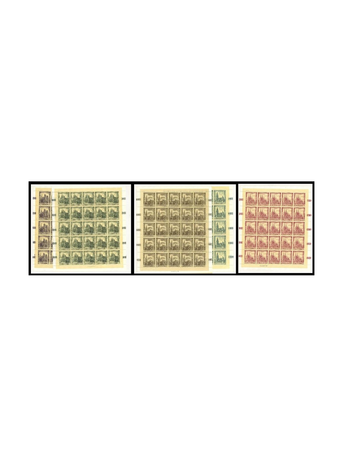 SAN MARINO 1967 Cattedrali gotiche 5 fogli interi MNH**