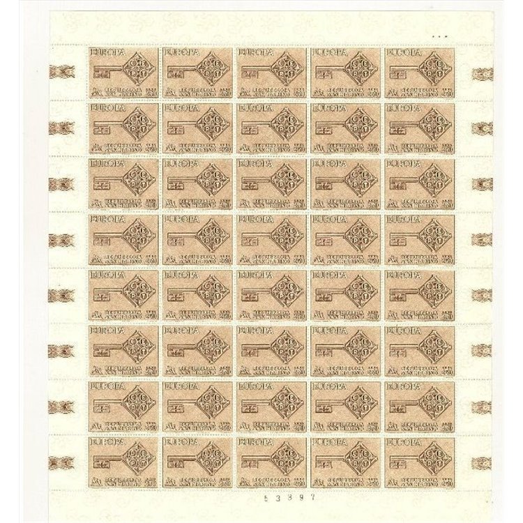 SAN MARINO 1968 Europe 1 full sheet MNH**