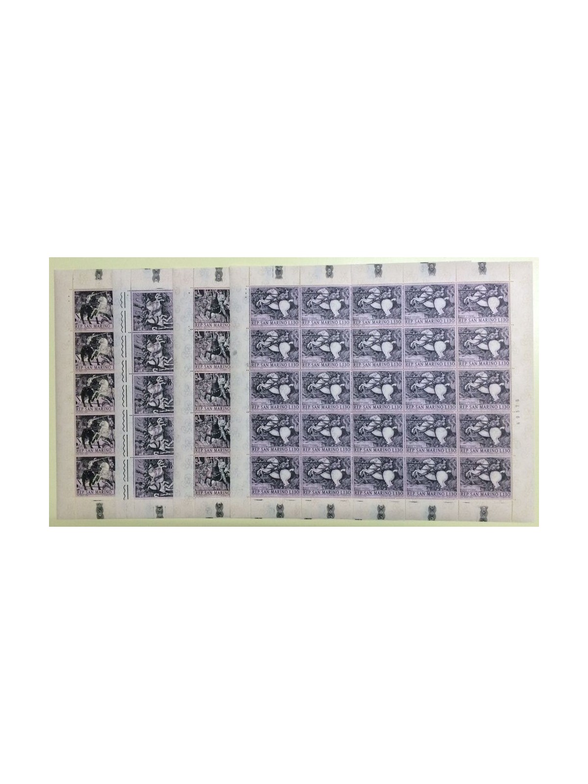 SAN MARINO 1968 Paintings by Paolo Uccello 4 full sheets MNH**