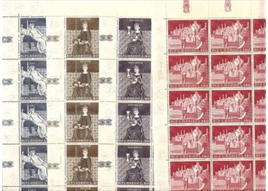 SAN MARINO 1969 Dipinti di Lorenzetti 4 fogli interi MNH**