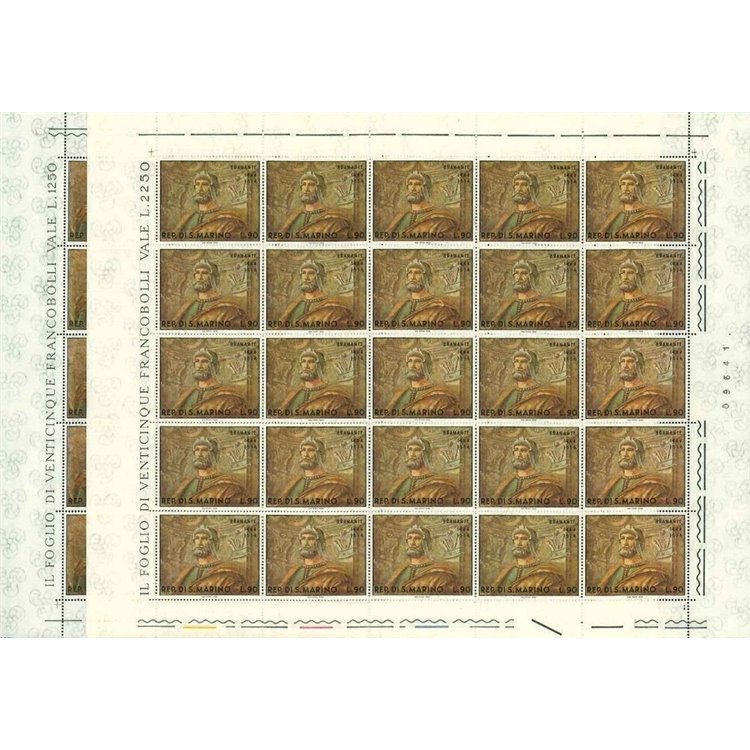 SAN MARINO 1969 Paintings by Bramante 2 full sheets MNH**