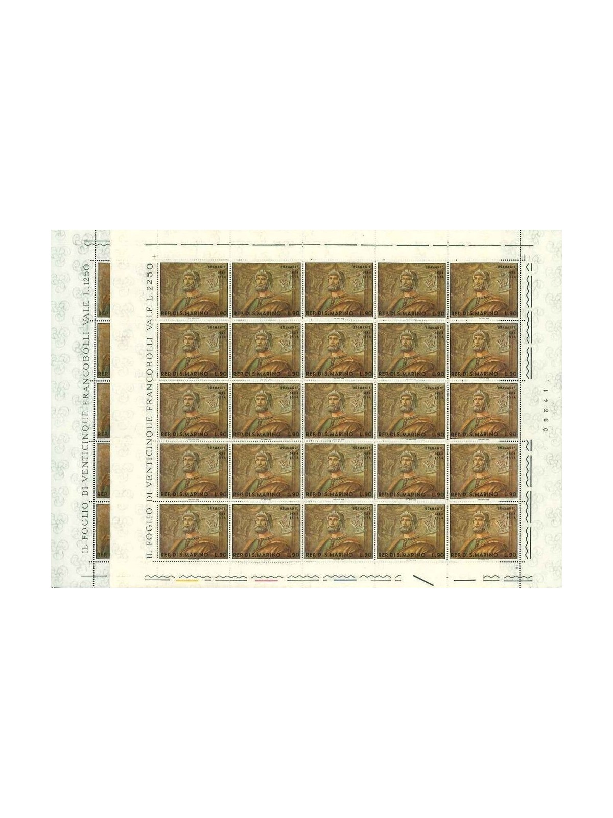 SAN MARINO 1969 Paintings by Bramante 2 full sheets MNH**