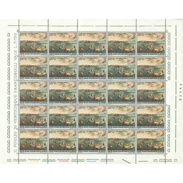 SAN MARINO 1970 Europa Stamp Exhibition 1 full sheet MNH**