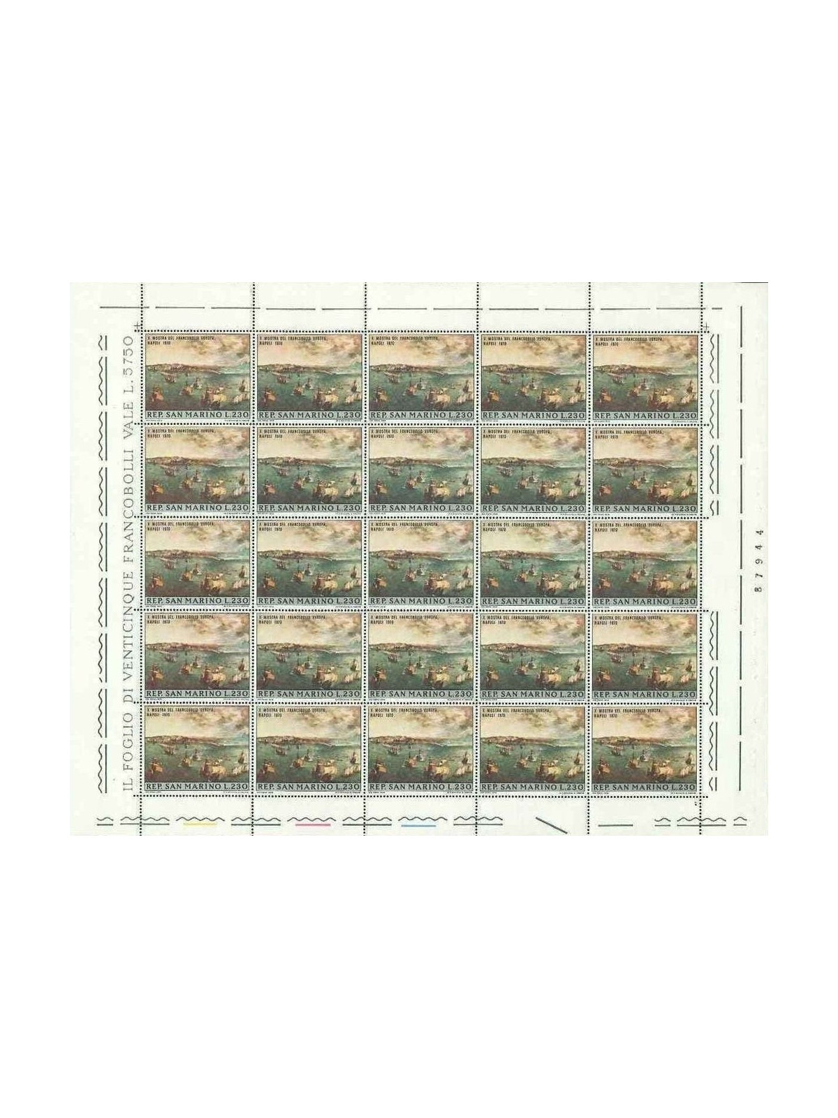 SAN MARINO 1970 Europa Stamp Exhibition 1 full sheet MNH**